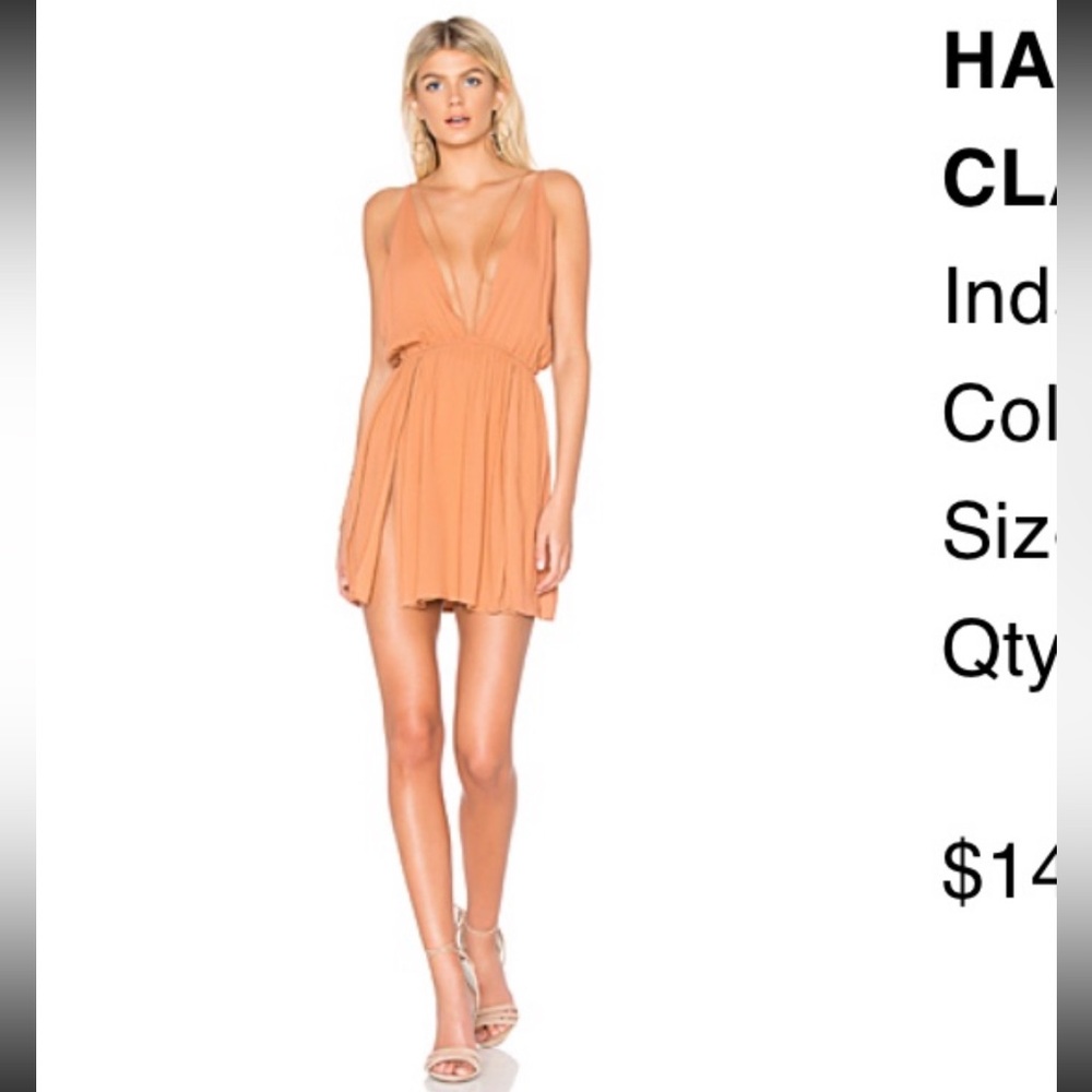 Indah Backless Orange Dress